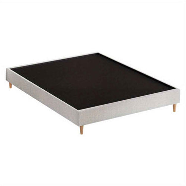 ZORA Double bed Beige Bed Frame - Contemporary Hardwood Design by ARTISS